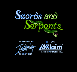 Swords and Serpents title screenshot